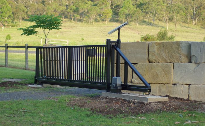 Solar powered gate