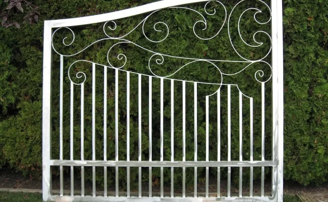 Custom fabricated driveway gate